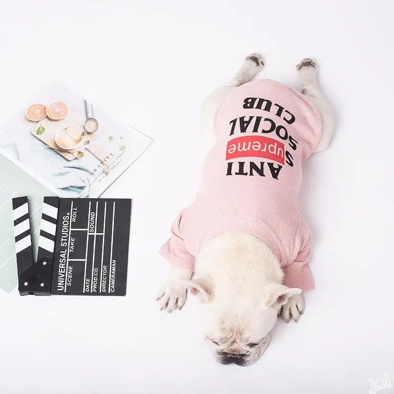Casual Two-Legged Milk Dog Clothing for Pets
