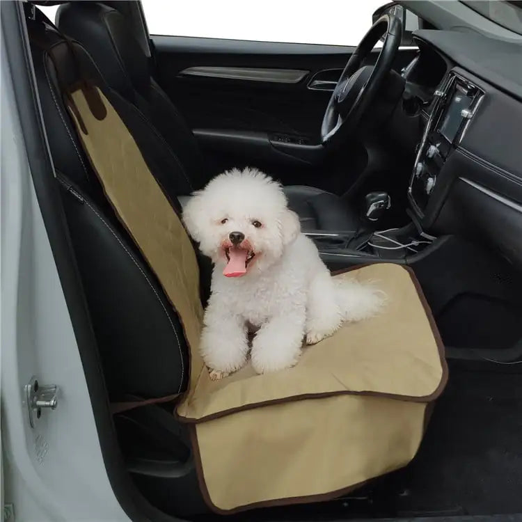 Waterproof Front Seat Cover for Pets with Safety Belt