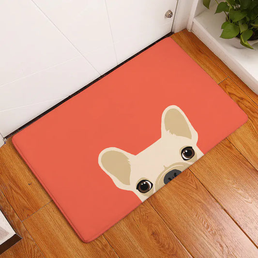 Digital Printed Flannel Door Mat for Pets, Non-Slip