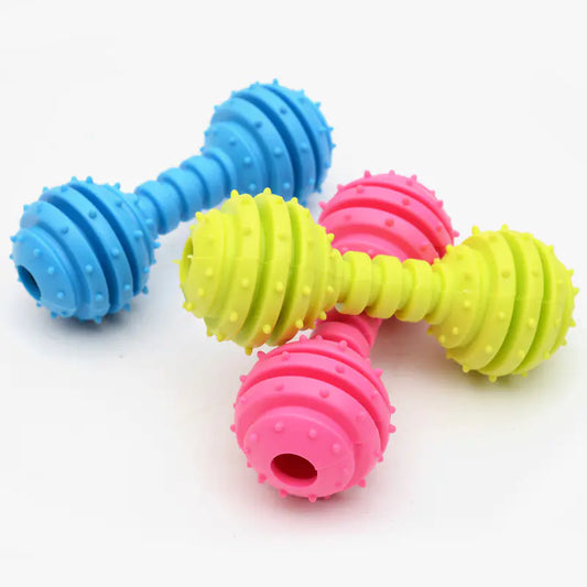 TPR Rubber Barbell Toy for Pets